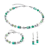 Coeur de Lion GeoCube Teal Green Necklace
